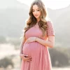 Cozymomstyle Pregnant Women's Dress Maternity Long Lace Loose Gown For Photography Shooting