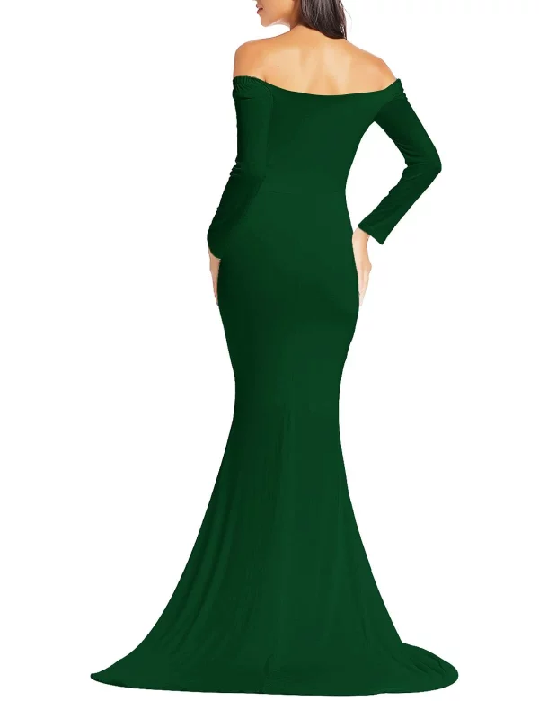 Cozymomstyle Maternity Dress for Photoshoot Maternity Christmas Dress Long Sleeve