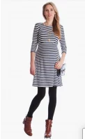 Cozymomstyle Women's Striped Maternity Nursing Dress