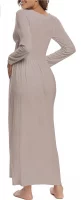 Cozymomstyle Maternity Dress for Baby Shower Fall Long Sleeve Photoshoot Dress Casual