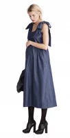 Cozymomstyle Women’s THE KATE BOWTIE DRESS Indigo Blue