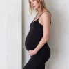 Cozymomstyle The Jane Maternity Maxi Dress In Black Soft Stretchy Lined Women