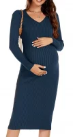 Cozymomstyle Long Sleeve Maternity Dress Womens