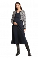 Cozymomstyle Navy Knit Cardigan 2 In 1 Nursing Maternity Dress