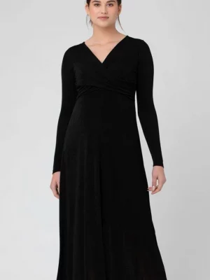 Cozymomstyle Women's Portia Nursing Midi Dress V-Neckline