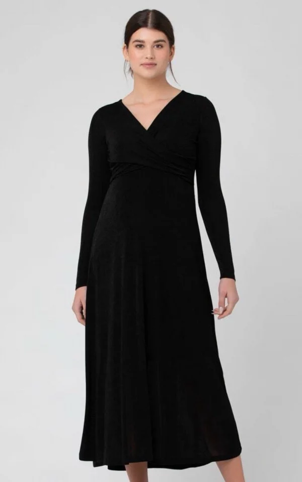 Cozymomstyle Women's Portia Nursing Midi Dress V-Neckline